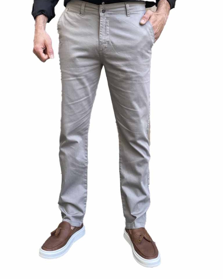 Dynamo ανδρικό γκρι παντελόνι υφασμάτινο Chinos M1315G φωτογραφία